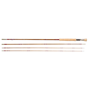 John Day three piece rod with spare tip, sections laid out